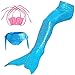 Pettigirl Girls 3 Pcs Mermaid Tail Swimsuit Sets Sea-Maid Swimwear Bikini Bathing Suit 4-7 Years