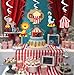 Kristin Paradise 30Ct Carnival Hanging Swirl Decorations, Circus Animals Party Supplies, Circo Birthday Favors for Kids, Baby Shower Ceiling Streamers, 1st, First Bday Theme Decor