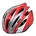 Adult Road Cycling Helmet and Mountain Bike Helmet with Visor Cycling Pc EPS Protecting Vented Design Lightweight MTB Helmet Pad Adjustable Size - Red