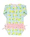 RuffleButts Baby/Toddler Girls Long Sleeve One Piece Swimsuit - Pineapple Paradise with UPF 50+ Sun Protection - 2T