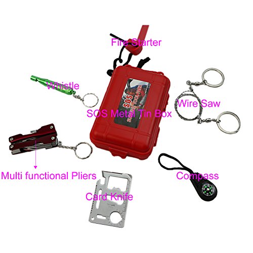 Kangnice® New Outdoor Camping Hiking Equipment Sporting Self Help Survival Emergency Tools Box Kit Set - Thumbnail 2