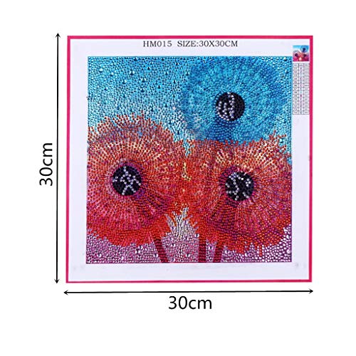 LPRTALK DIY 5D Diamond Painting by Number Kits, Full Round and Special Shaped Drill Dandelion Crystal Resin Embroidery Dotz Kit Cross Stitch Mosaic Making Supplies Arts Craft for Wall Decoration