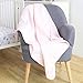 TILLYOU Breathable Quilted Cotton Baby Blanket for All Seasons, Lightweight Warm Toddler Bed Crib Blanket, Super Soft Daycare Nap/Nursery Sleeping Blanket, Heather Pink 39”x47”