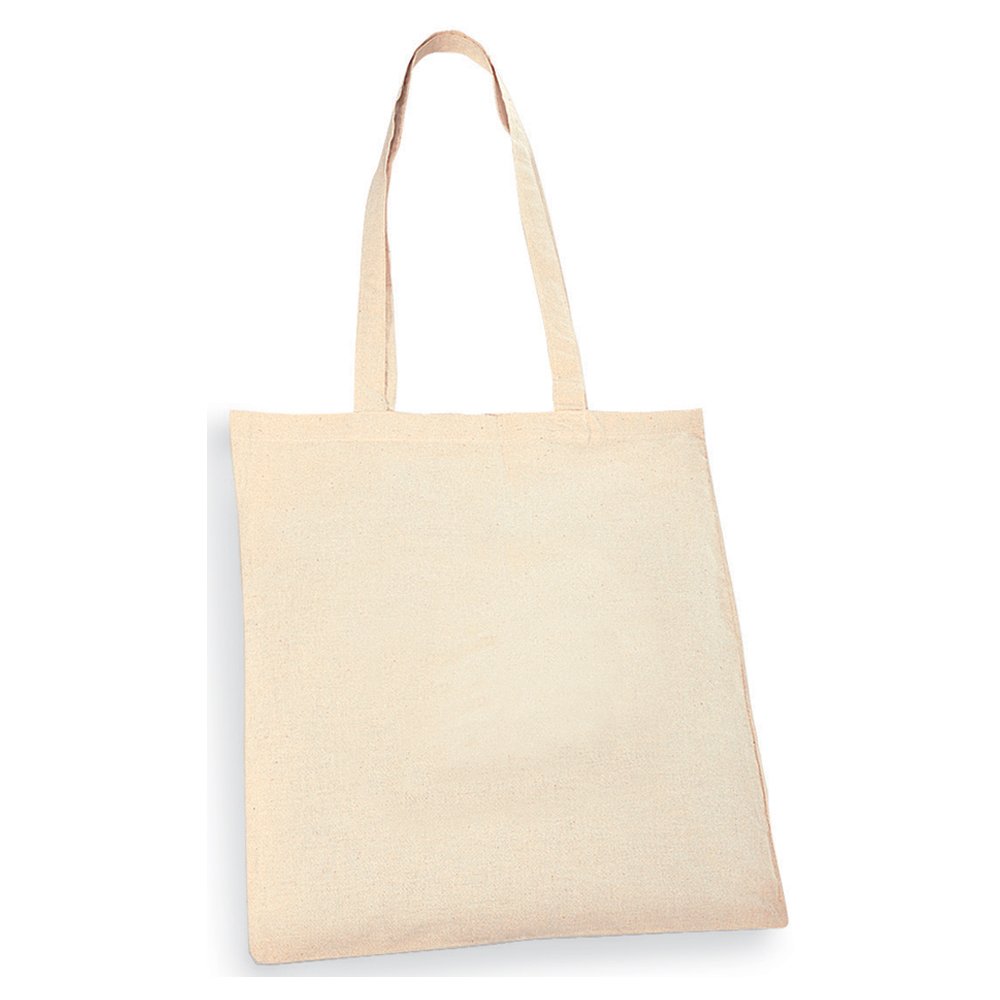 eBuyGB Shopping Tote Shoulder Bags, Cotton, Beige, 39.4 x 22.61 x 3.81 cm