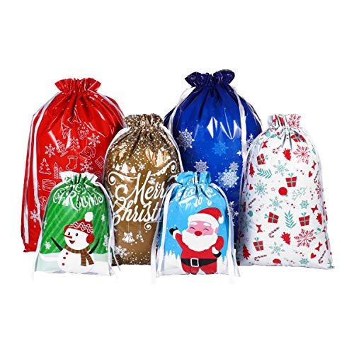 small christmas drawstring bags