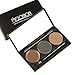 CCbeauty 3 Color Eyebrow Powder with Brush and Mirror Kit Eyebrow Concealer Cream Waterproof Brow Makeup Contour Palette,Dark Brown