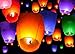 TMS 50 Mix Colors Chinese Paper Sky Flying Wishing Lantern Lamp Candle Party Wedding Wish