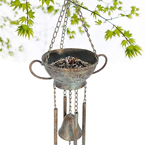Kimdio Bird Feeders for Outside Wild Bird Feeder for Finch, Bell Seed Tray, Attractive & Long Lasting, Outdoor Garden Backyard Decorative Great for Attracting Pet Hummingbird Feeder with 5.7 inch - Thumbnail 7