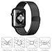 FARSIC Wrist Band for 42mm - Magnet Lock, No Buckle Needed, Soft, Smooth - Stainless Steel Link Bracelet Strap Replacement Wrist Band - Black