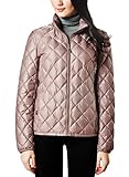 XPOSURZONE Women Packable Down Quilted Puffer Jacket SH.REDBEAN.MELANGE M