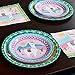 WERNNSAI Llama Party Supplies - Disposable Alpaca Themed Tableware Set for Girls Kids Birthday Dinner Dessert Plates and Napkins Serves 16 Guests 48PCS