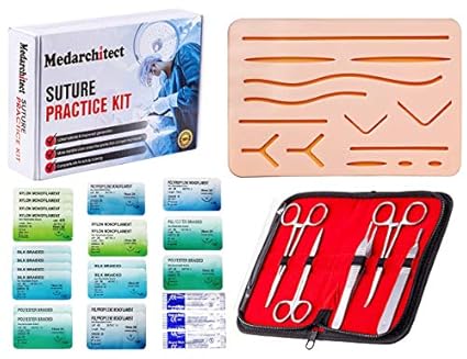 Amazon Com Suture Practice Kit 30 Pieces For Medical Student Suture Training Include Upgrade Suture Pad With 14 Pre Cut Wounds Suture Tools Suture Thread Needle Complete Kit Industrial Scientific