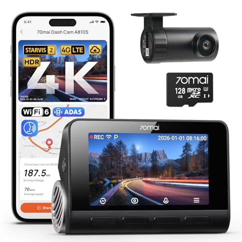 70mai 4K Dash Cam Front Rear