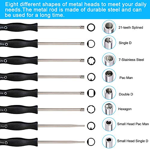 PERFETSELL 8 Stück Vergaser Schraubendreher Set Tuneup Vergaser Schlüssel Einstellwerkzeug Schraubenzieher Carbon Schmutzstrahlentferner für gewöhnliche 2 Zyklus Motoren Husqvarna Echo Toro – Bild 4