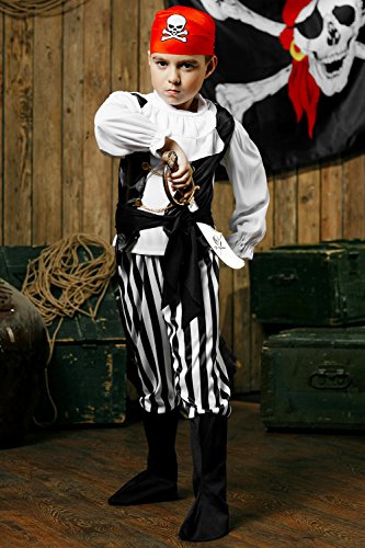 Kids Boys Rogue Pirate Halloween Costume High Seas Buccaneer Dress Up & Role Play - Image 5