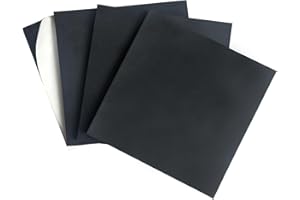 ZSUCUN 4 Pieces Neoprene Rubber Pads with Adhesive Backing 1/4 in Thick x 4 in x 4 in, Anti Vibration Pads, Rubber Block for Anti-Slip, Shock Absorption, Protection