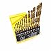 CECII 13PCS 1.5/2/2.5/3/3.2/3.5/4/4.5/4.8/5/5.5/6/6.5mm HSS Golden Silver High Speed Steel Drill Bit Set Tools Titanium For Wood Plastic and Aluminum Copper Steel