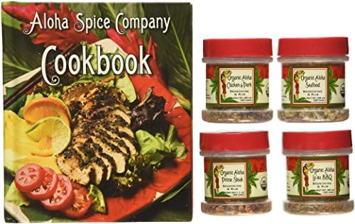 Aloha Spice CompanyGourmet Organic Seasoning & Rub Gift Set with Hawaiian Cookbook