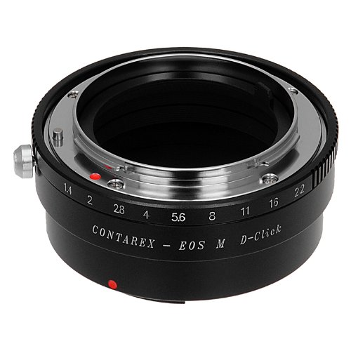 Fotodiox Pro Lens Mount Adapter - Contarex (CRX-Mount) Lens to Canon EOS M (EF-M Mount) Mirrorless Camera Body with Built-In Declicked Aperture Control Dial