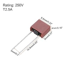 uxcell 30Pcs DIP Mounted Miniature Square Slow Blow
