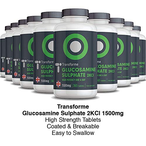 Glucosamine Sulphate 2KCl 1500mg 365 Tablets, 1 Year Supply, Vegan