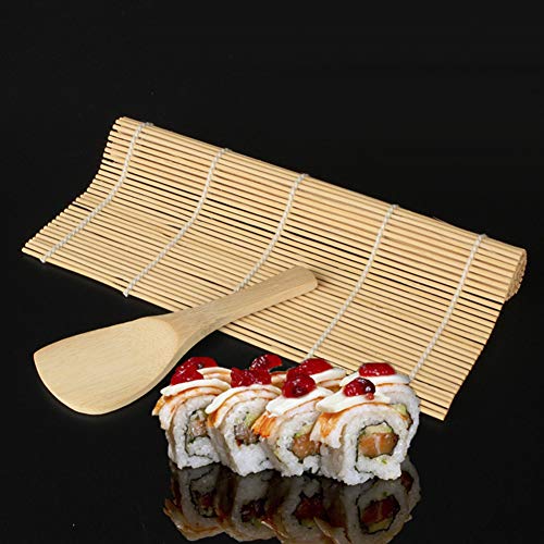 CactusAngui DIY Home Kitchen Bamboo Sushi Rolling Maker Mat Rice Paddle DIY Roller Mold Tools