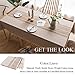 ColorBird Farmhouse Tablecloth Weights Heavy, 55 x 102 Inch Cotton Linen Tablecloths for Rectangle Tables, Fabric Dining Table Cover for Kitchen Outdoor Picnic Tea Party