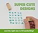 Emoji Animal Stamps 25 Pc Wood/Rubber Stamper Set - Cute Animal Gifts, Perfect for Animal Lover, Small Animal Stamps Include: Farm Animal, Jungle, Zoo, Dog, Cat, Owl, Monkey, Unicorn, Poo Stamps