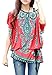 iNewbetter Womens Floral Batwing Sleeve Chiffon Beach Loose Blouse Tunic Tops (Pattern 40)