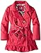 Pink Platinum Little Girls' Double Leopard Trench Rain Jacket