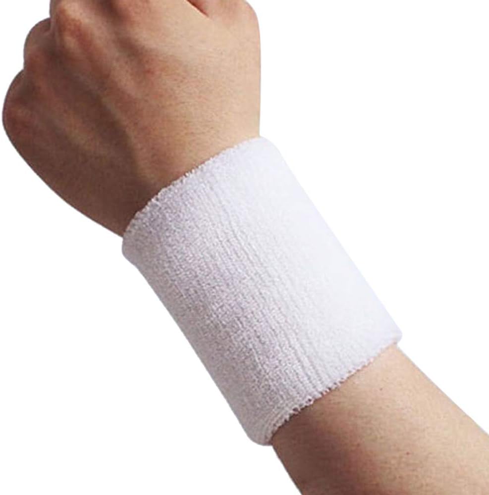 LAKJUOZ Lot De 4 Poignets Éponge Sport - Noir Et Rose - Absorbants Et Confortables Pour Gym, Running, Basket