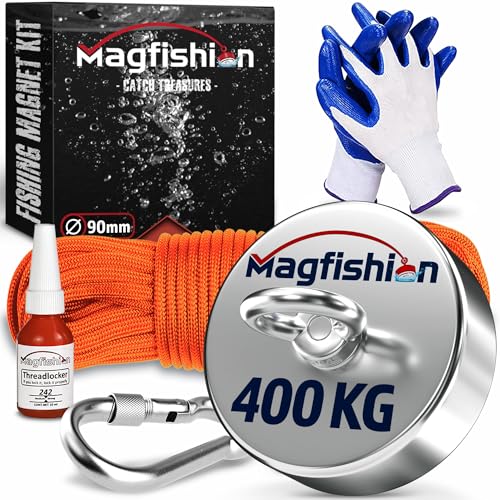 MAGFISHION Magnetfischen Set - 400 KG - Ø90mm - Magnet Fischen Angel