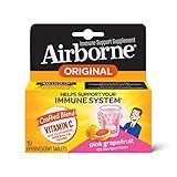 Airborne Immune Support Effervescent Tablets, Pink Grapefruit 10 ea ( Pack of 6)