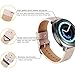 For Samsung Galaxy Watch 42mm Gear Sport Bands, 20mm Premium Soft Genuine Leather Watch Strap with Stainless Clasp, Replacement Band for Ticwatch E/Garmin Vivoactive 3 Smartwatch