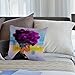 HGOD DESIGNS African Pillow Cover Decorative African Women American Pattern with Purple Hair Hairstyle Cotton Linen Print Square Pillow Case for Men/Women/18x18 inch Navy Blue Yellow Purple