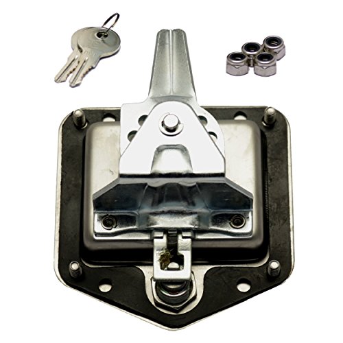 TCH Hardware Stainless Steel T-Handle Cam Latch with Mounting Studs & Lock Dust Cover - Folding T Handle Latch RV Camper Truck Trailer Toolbox