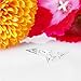 Humble Chic Triangle Ear Climbers - Arrow Shaped Cutout Ear Cuff Crawler Stud Earrings, Safe for Sensitive Ears, White Rhodium Triangle, Silver Tone Plated, Hypoallergenic