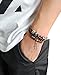 Suyi Multilayer Adjustable Leather Woven Braided Bangle Cross Bracelet Leaf Wrist Cuff Wristband