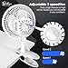Simple Deluxe 6 Inch Clip on Desk Removable Pedestal and Adjustable Tilt Personal Table Fan for Home Office, 2 Pack, White, 2-Pack, HIFANXCLIP6X2