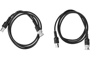 BNC Coaxial Extension Cable Male to Female Pure Copper 50Ω Impedance 1m Length for Oscilloscope and Monitoring Equipment 2pcs