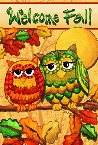 Toland Home Garden Fall Owls Garden Flag 119684