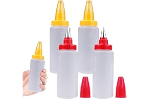 GALPADA 4pcs Multi-Function Squeeze Bottles for Cake Decorating, Small Household Icing Bottles, Random Color