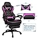 YOURLITE Purple Computer Gaming Chair with Wide Seat, High Back PU Leather Video Game Chair, Ergonomic Adjustable Racing Chair with Headrest and Lumbar Support