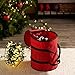 ZOBER Premium Christmas Light Storage Bag - with 3 Metal Reels to Store a Lot of Holiday Christmas Lights Bulbs, Tear-Proof 600D Oxford Fabric, Reinforced Stitched Handles - 5-Year Warranty (Red)