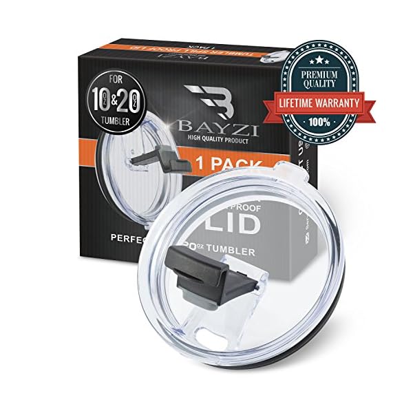 BAYZI-2-New-30-Ounce-oz-Spill-Proof-Lid-For-Yeti-Rtic-and-Other-Tumblers-no-Leak-and-Splash-Proof-Replacement-Tumbler-Cup-Lids-Locking-Closure