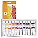 Oil Paint Set, AGPtEK 12 Tubes Vivid Color Non-Toxic Paints for Beginners, Students & Professional Painters, for Canvas, Wood, Ceramic, Fabric, Leather and Nail Art, 12ml Each