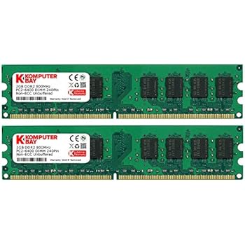 Komputerbay 4GB 2X 2GB DDR2 800MHz PC2-6300 PC2-6400 DDR2 800 (240 PIN) DIMM Desktop Memory