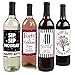 Chic 40th Birthday Wine Label Pack - Birthday Party Supplies, Ideas and Decorations - Funny Birthday Gifts for Women