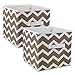 DII Fold-able Fabric Storage Container, 11 x 11 x 11-Inch, Set of 2, Brown Chevron, Small,