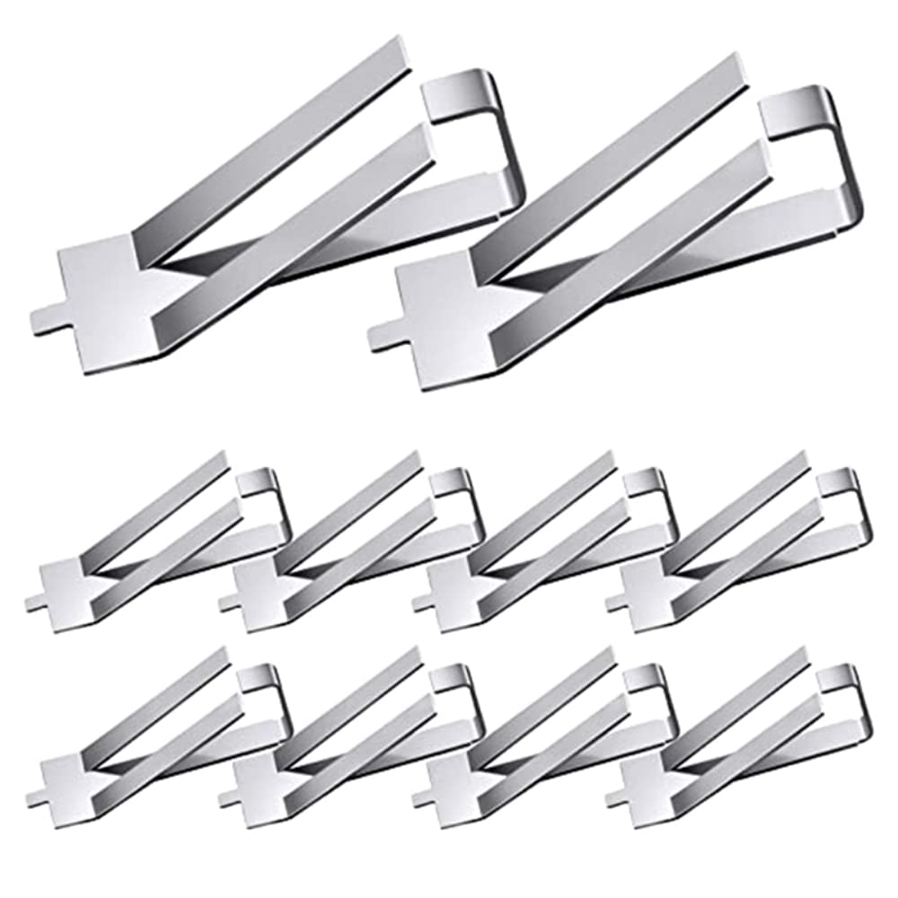 DollaTek 10Pcs Stainless Steel Glass Bed Spring Turn Clips Platform Clamps Stable for E3 Pro E3S E5 Pro CR-20 PRO CR-10S Pro 3D Printer